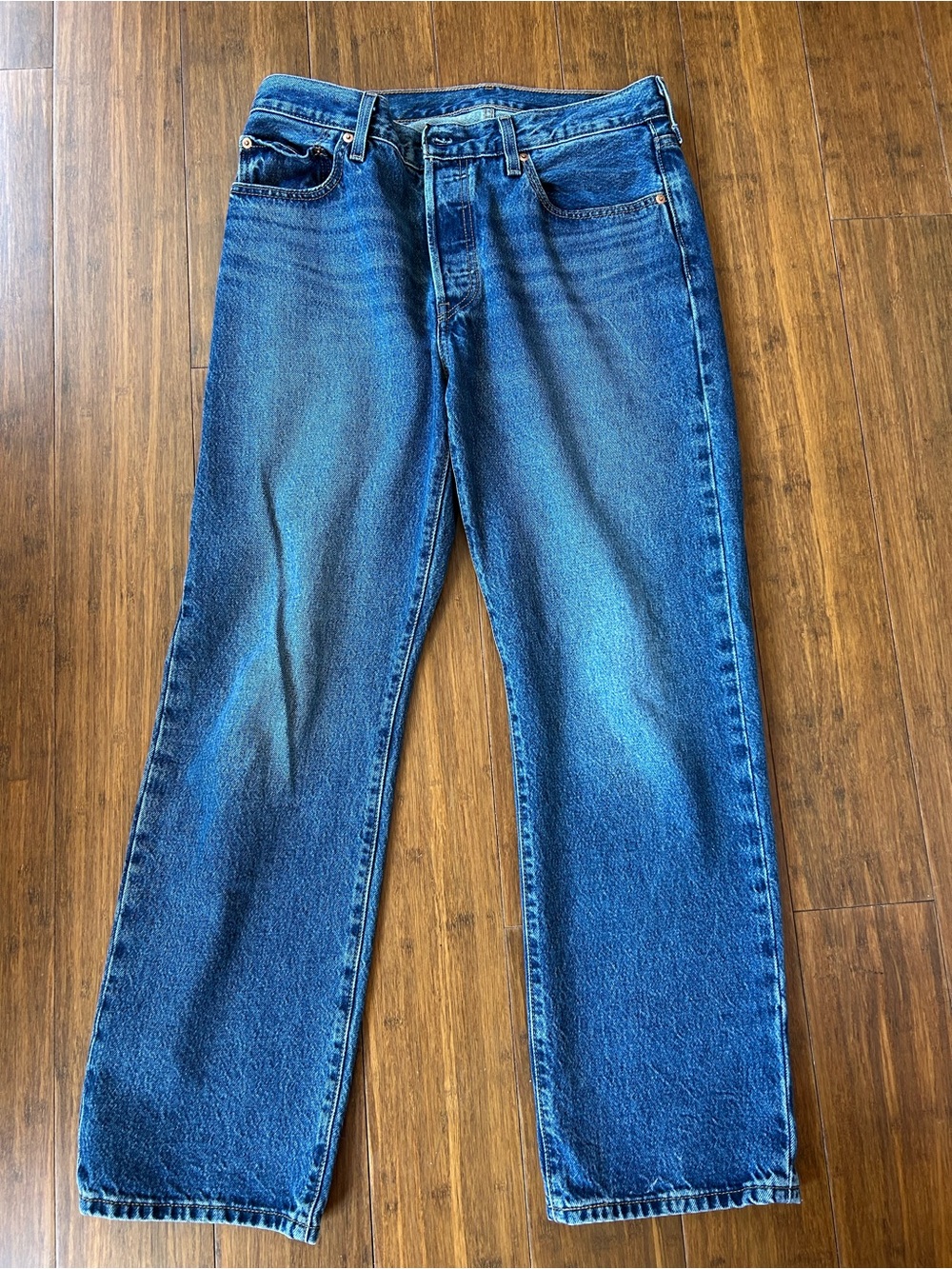 Classic Men's Blue Straight-Leg Jeans